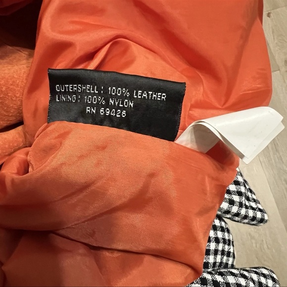 Vintage 90s Wilsons Leather Rust Orange Belted Suede Leather Jacket City Chic - Picture 7 of 8